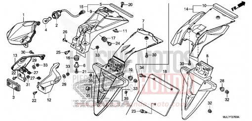 FANALE POSTERIORE NC750DE di 2014